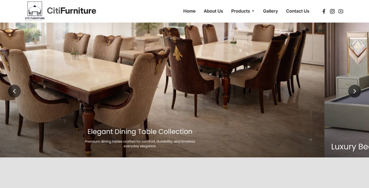 Citi Furniture website homepage