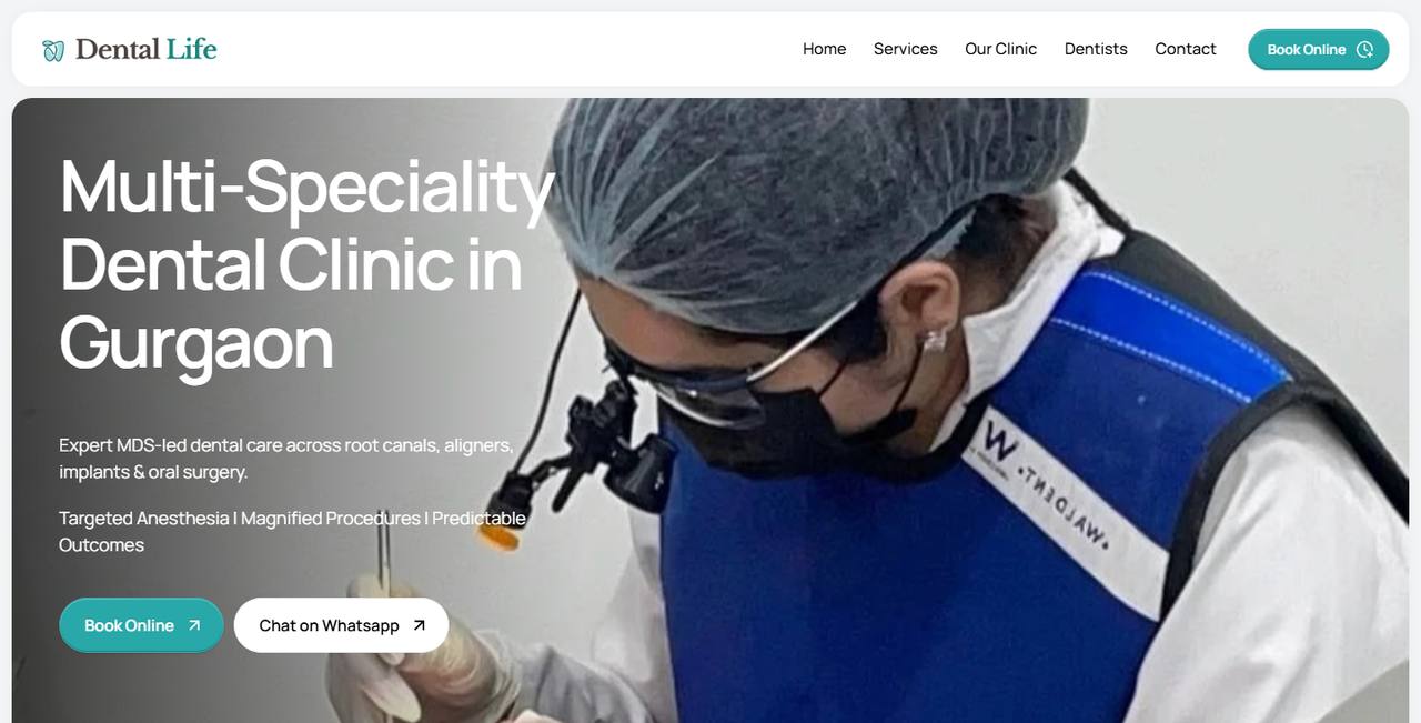 Dental Life website homepage