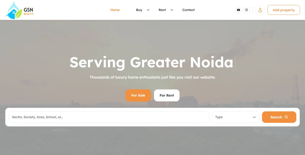 GSN Realty website homepage