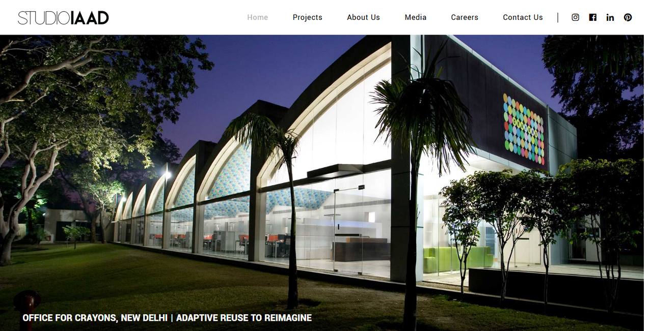 Studio IAAD website homepage