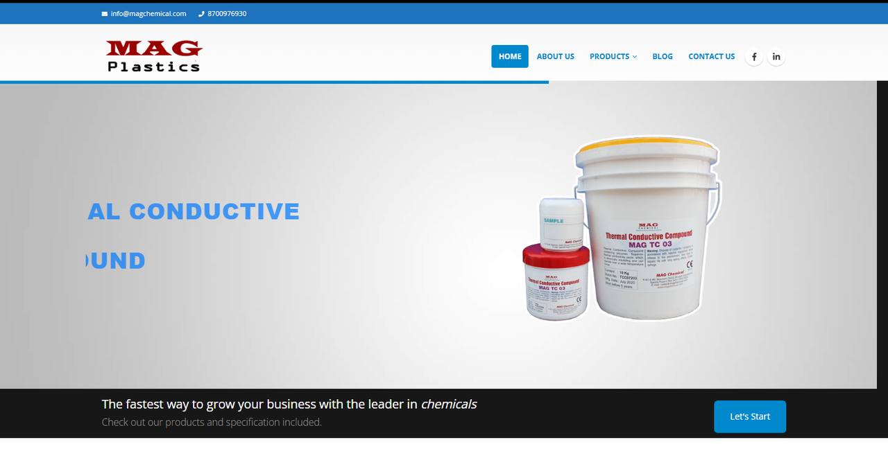 MAG Chemical website homepage