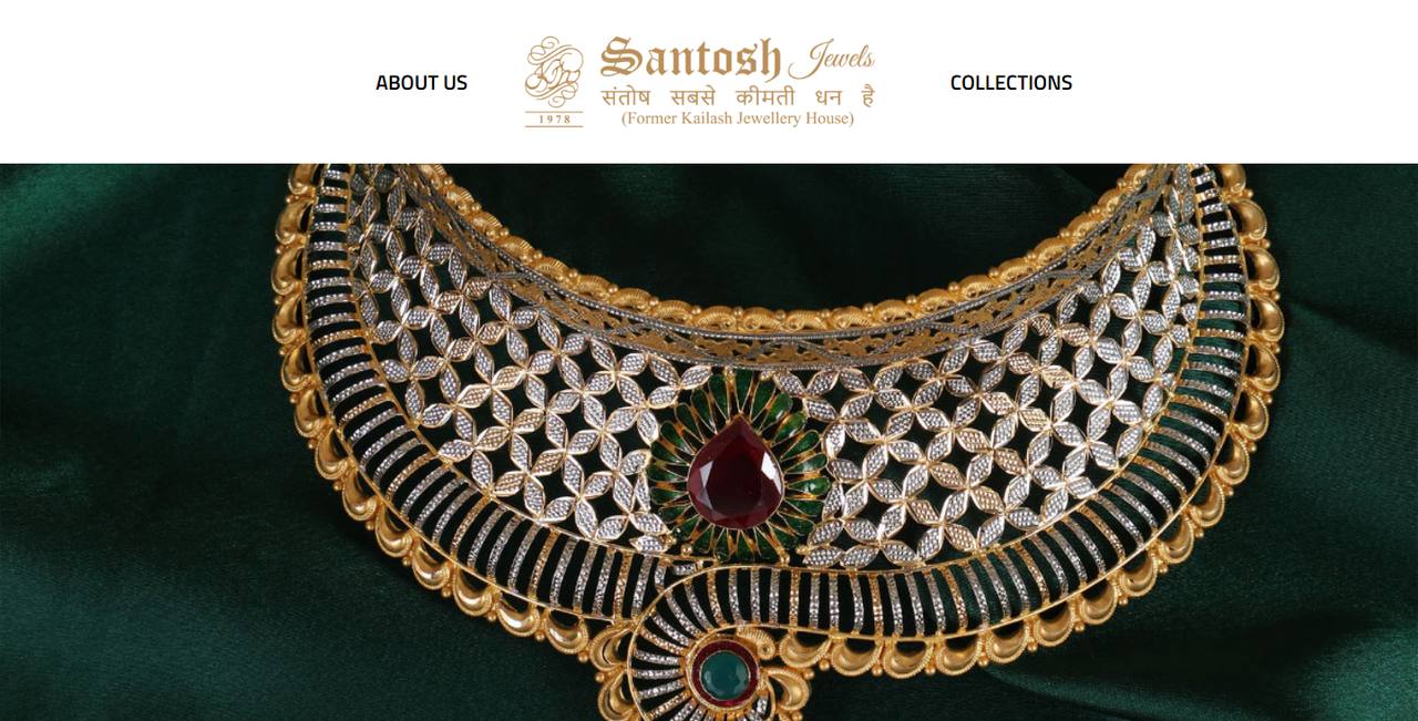 Santosh Jewels website homepage