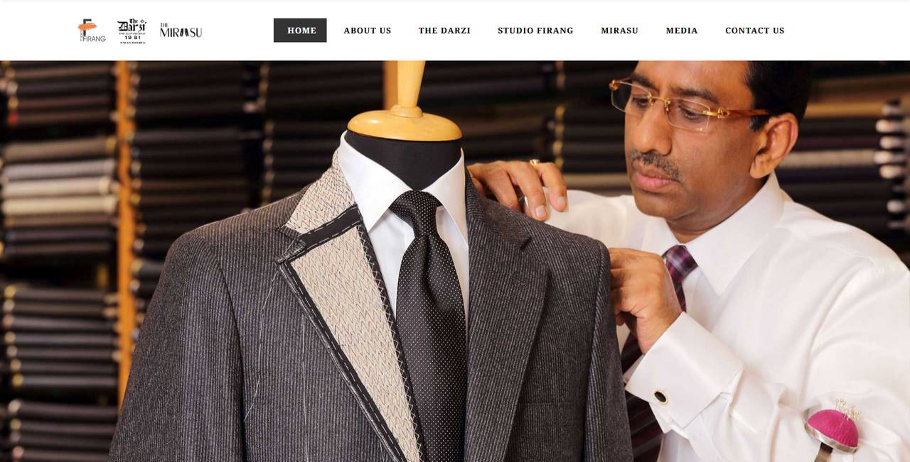 The Darzi website homepage