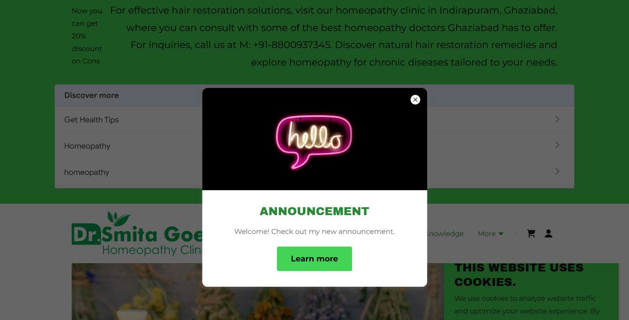 Dr Goel Homeopathy website homepage