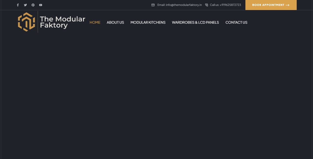 The Modular Faktory website homepage