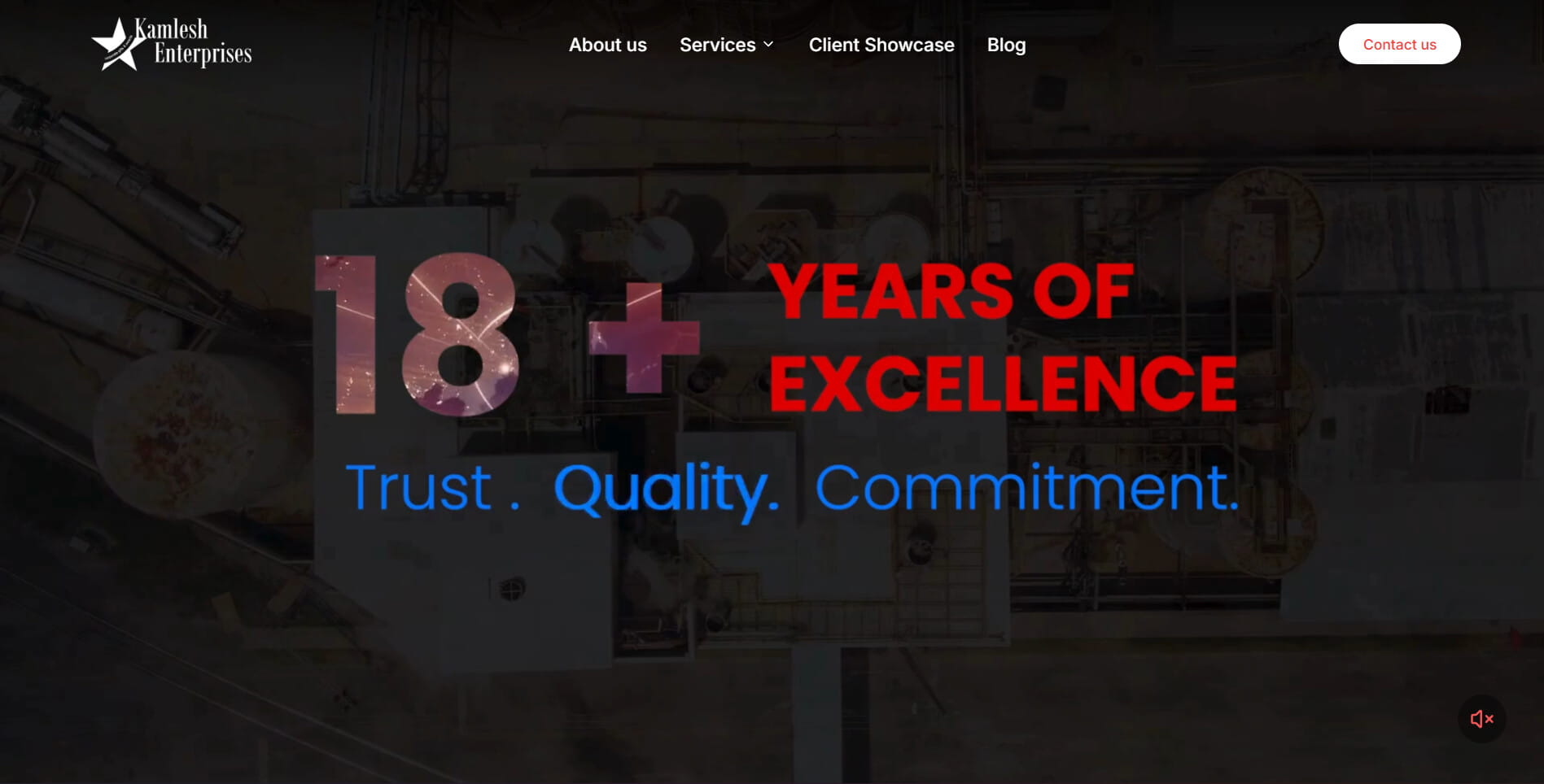 Kamlesh Group website homepage
