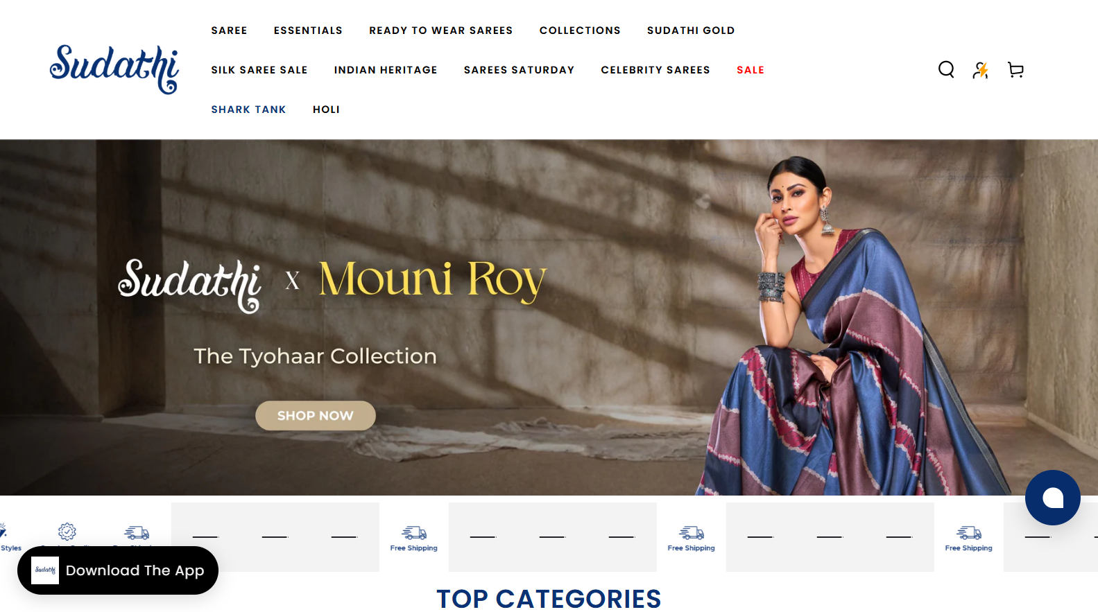 Sudathi website homepage