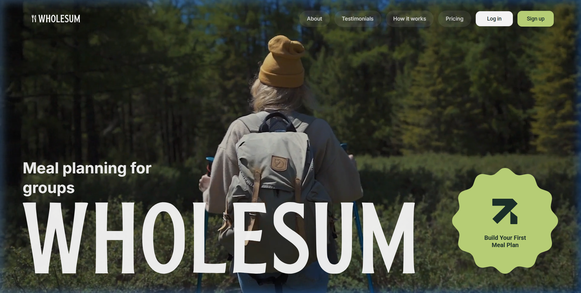 Wholesum website homepage